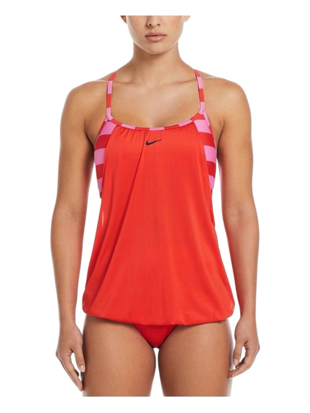 ♥️Women's♥️Nike Statement Red & Pink
Stripe Layered Tankini- Size (S) - Picture 4 of 7